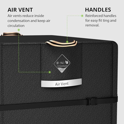 QH.HOME Waterproof Generator Cover 32x24x24 inch ,900D Heavy Duty Oxford with Secure Windproof Buckle- for Most Generators 5000-10000 Watt, Black by QH.HOME - Image 8