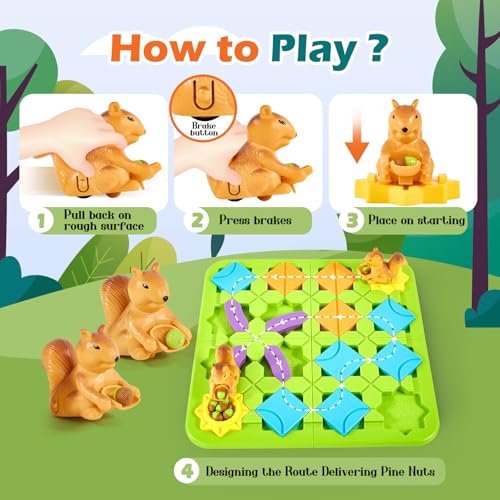 Airkid STEM Board Games Kids Brain Teasers Toys, Road Builder Logic Puzzle Games, Montessori Educational Learning Toys Birthday Gifts for Age 4-8 Year Old - Image 7