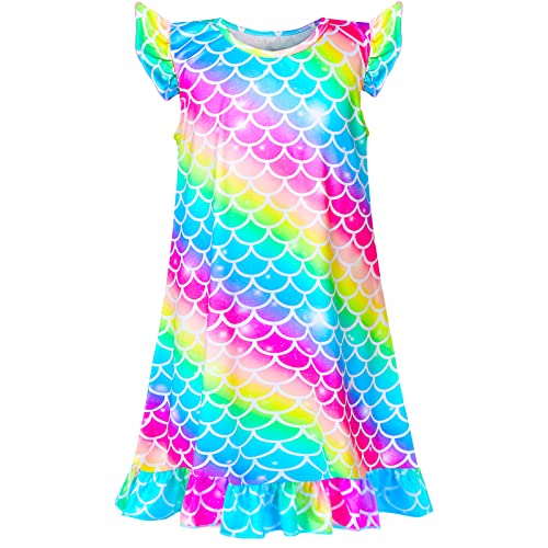 Image of Girls Nightgowns Unicorn Sleepwear Night Sleep Dress Pajamas Little Kids Toddler Soft Nightgown