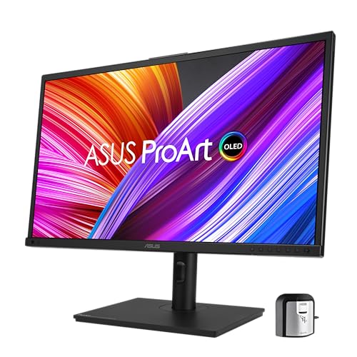 ASUS ProArt Display Moniteur Professionnel 4K HDR RGB OLED 27 pouces (PA27DCE-K) - UHD (3840 x 2160), 99% DCI-P3, HLG, ΔE < 1, USB-C PD 80W, calibrage matériel, Calman Ready, X-rite i1 Display