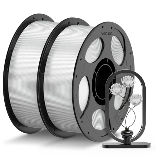 Image of ANYCUBIC PETG Filament 1.75mm Bundle, 3D Printer Filament, Dimensional Accuracy + /- 0.02mm, Exceptional Toughness, Print with Most FDM 3D Printers, 1KG Reusable Spool, 2KG Clear