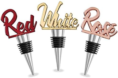 WINE STOPPER S/3, WED, CLASSIC, RED WHITE ROSE, WED…