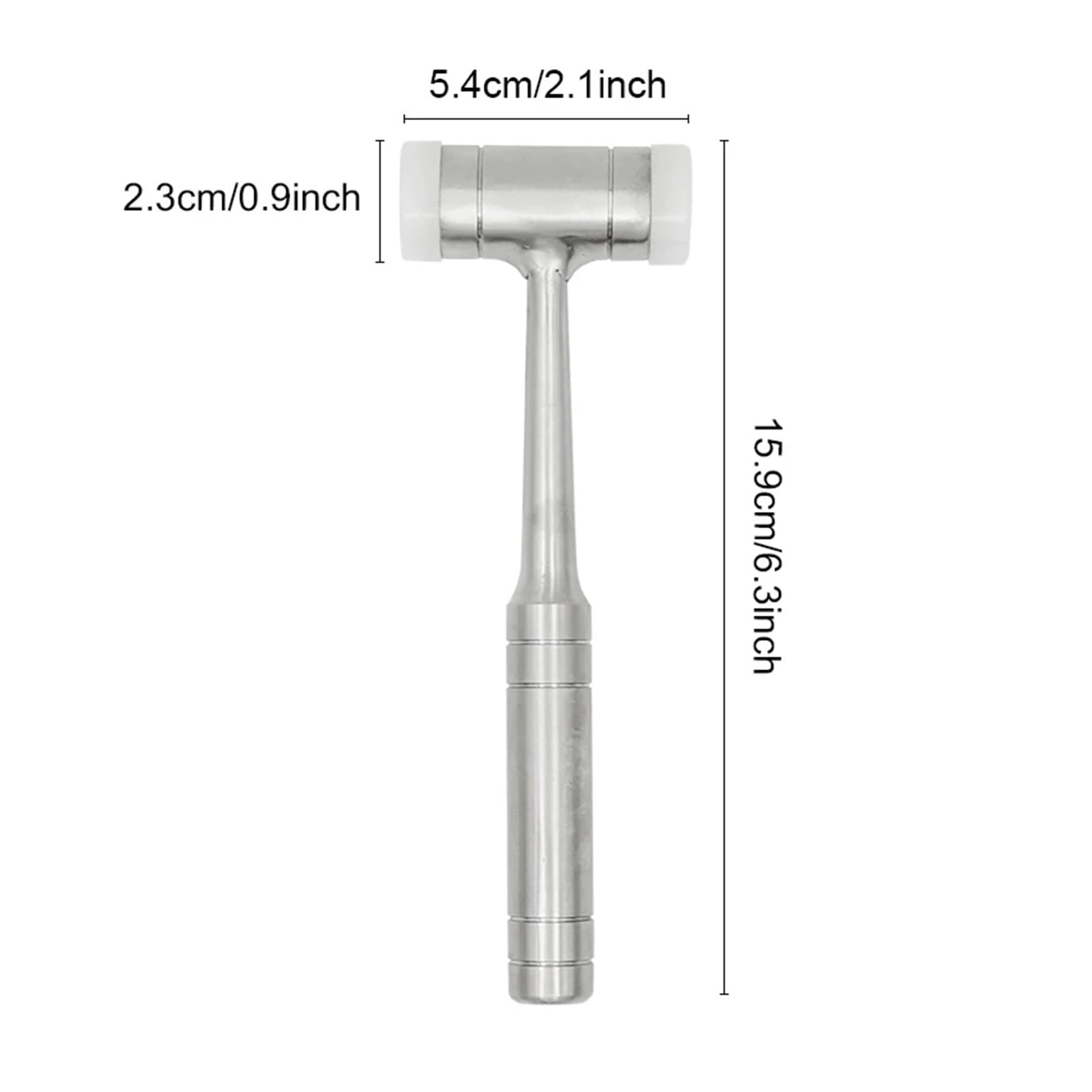Marteau à os dentaire en Nylon à Double tête, poignée en acier inoxydable, outil d'extraction chirurgicale des dents, Autoclave, équipement de dentiste 1 pièce fangzi