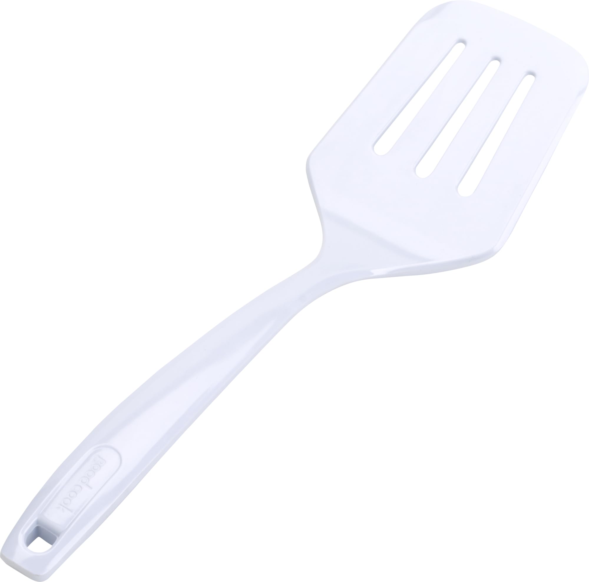 Good Cook Klassischer Pfannenwender mit Schlitzen, Melamin, 30,5 cm, Weiß
