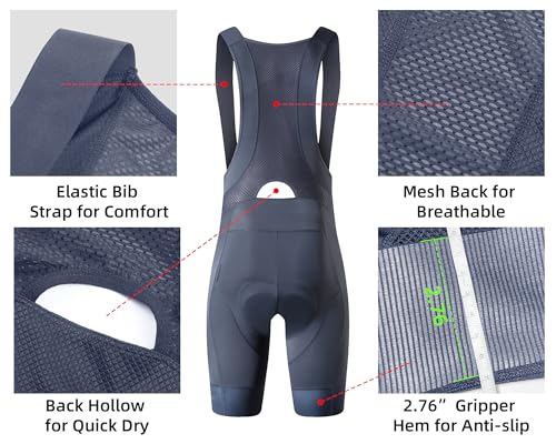 Image of Cycling Bib Shorts for Men - Road Bike Bicycle Breathable Padded Riding Tights