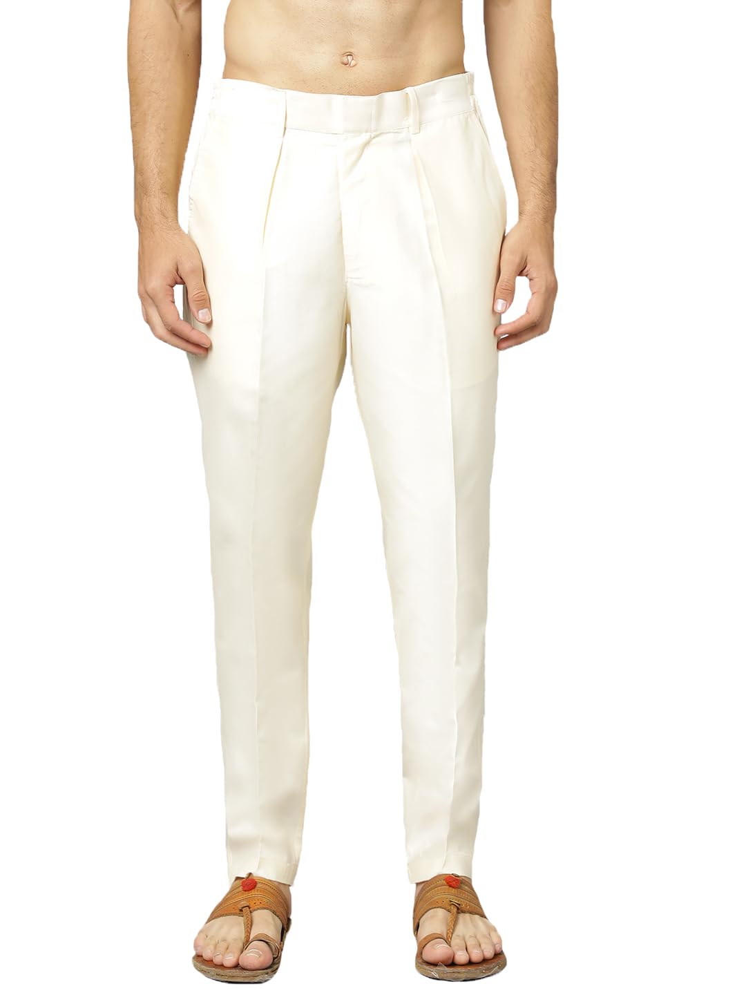 Men's Cream Viscose Pant Style Pyjama | Viscose Pant Style Pyjama For Men