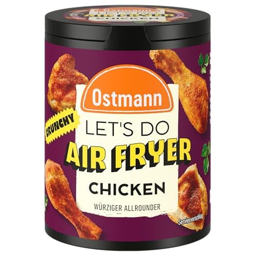Ostmann Gewürze - Let's Do Airfryer Chicken Gewürz | Gewürzmischung mit Paniermehl für einen würzig-knusprige Panade | Für Hähnchen aus der Heißluftfritteuse | 70 g in recyclebarer Metalldose