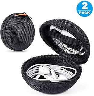 2 Packs GLCON Hard Earphone Case Headphone Organizer - Shockproof Mini Earbud Carrying
