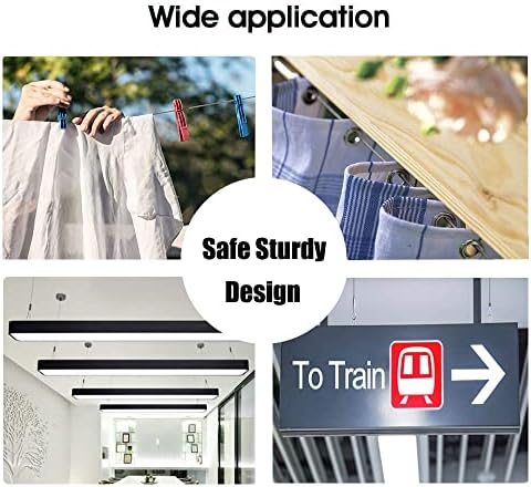 VENGABY Picture Hanging Wire Heavy Duty, 4PCS 2mx2 mm Adjustable Picture Wire Kit with Loop and Hook, Suitable for Picture Frame Wire, Clotheslines, Tent Rope, Christmas lightsandetc, Hold Up to 40Kg