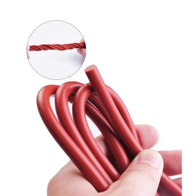 Rubber Solid Seal Strip, 1Meter/pc Red Solid Silicone Seal Strips Rubber Gasket O Ring Cord High Temperature Waterproof Round Rod Dia 1mm/1.5/2/2.5/3/3.5/4/4.5~20mm(20mm)