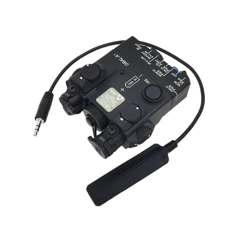 HWZ AN/PEQ-15A DBAL-A2 LED lumière blanche + lentilles avec interrupteur à distance boîtier de batterie de chasse tactique noir