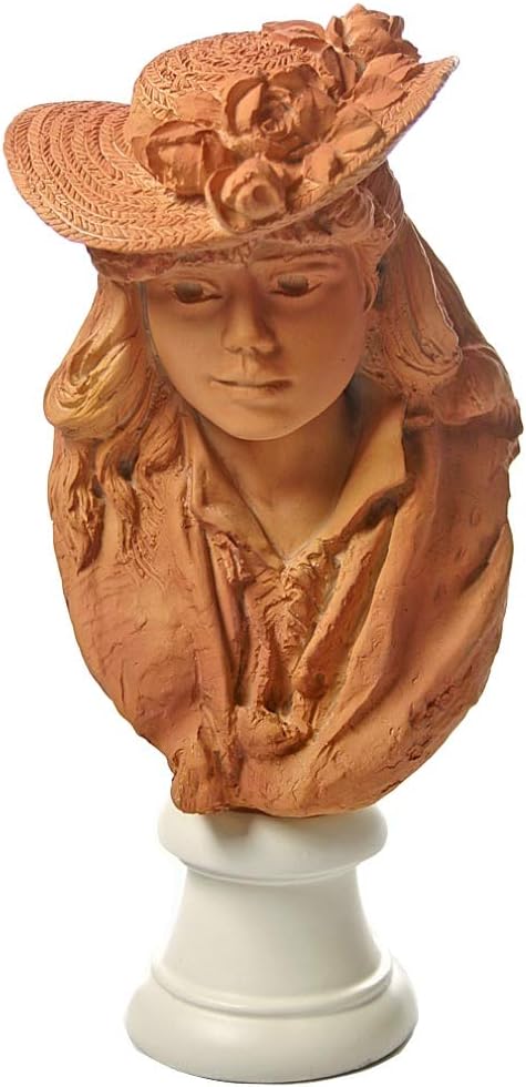 Rose Beuret in Straw Hat Portrait Statue by Rodin