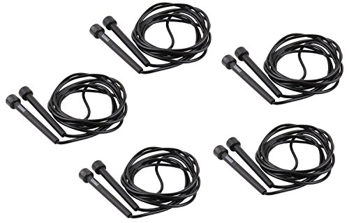 TRENAS SET - Fünf schnelle Speed Ropes - Schwarz - 3 Meter