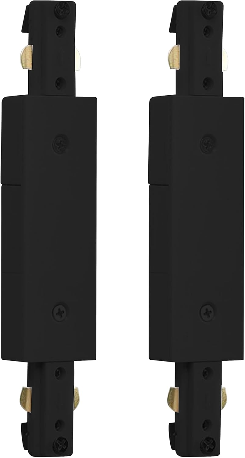 OHLECTRIC 2 Pack – H-Type Inline Power Feed Connector, White – Joins & Powers Two H Tracks – Single Circuit Track Lighting Joiner – cETLus Listed