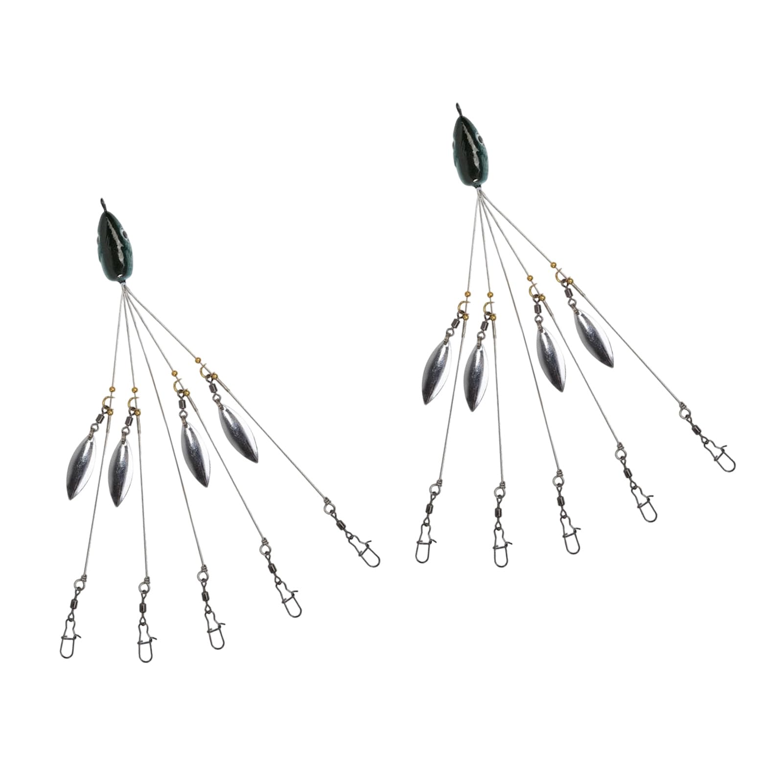 BWANGIAO 2pieces Umbrella Fishing Lures Rigs Attack Roads Runner Baits Sea Fishing Tackle for Freshwater And Saltwater Enduri