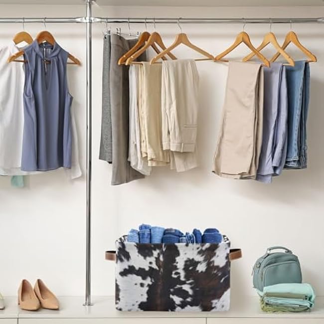 Cow Rectangular Storage Basket Organizer Bin Shelf Baskets For Clothes Gifts For Home Office Dorm