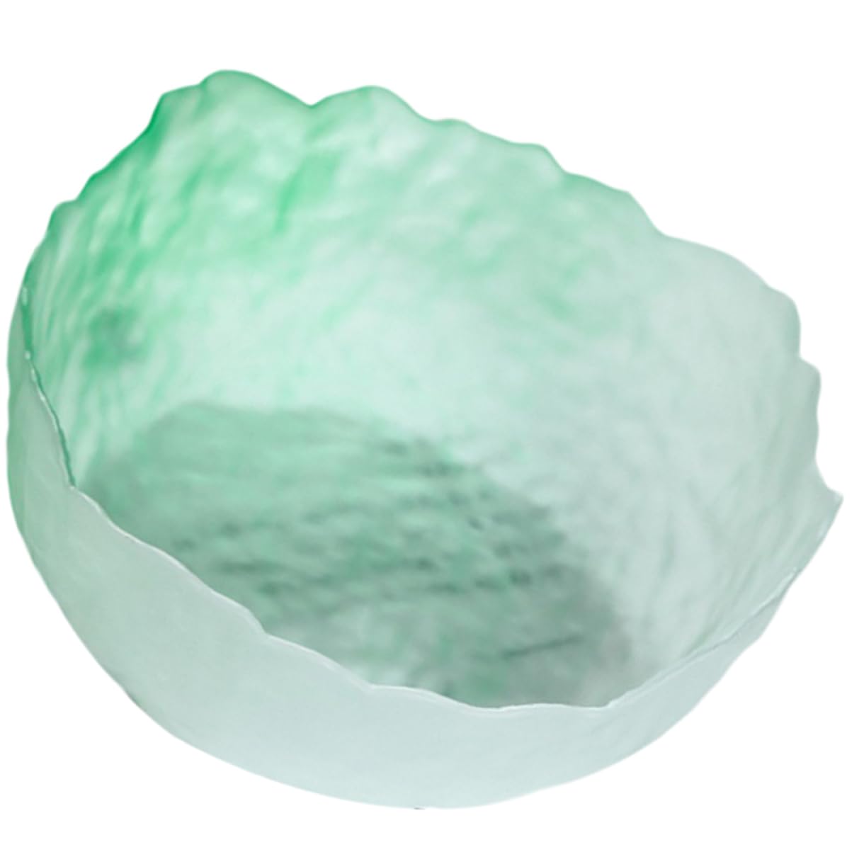 Milisten Glass Salad Bowl Multi-use Fruit and Dessert Bowl Medium Size Gradient Green Glass for Home Dining and Restaurant Use