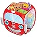 Smart Design Kids Pop Up Organizer w/Animal Print - VentilAir Mesh Netting - for Toddlers, Baby Clothes, Plushies, Toys - Home Organization - Cube - (10.5 x 11 Inch) [Red Fire Truck]
