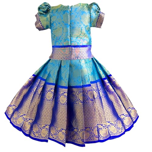 Image of Stanwells Kids Maroon & Yellow Combo Baby Girls Silk Lehenga Choli | Traditional Party Perfect & Festive Dress | Ethnic Outfit for Your Little Princess (6 Months-7 Years)