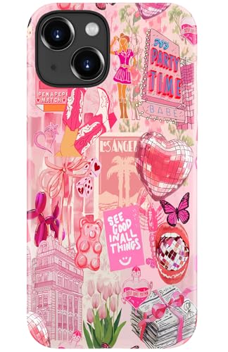 DorisMax for iPhone 15 Case Cute, Preppy Trendy Floral Design