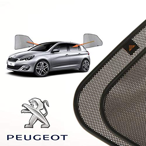 Cortinillas Parasoles Laterales Traseras para Peugeot 308 (2) (2013-presente) Hatchback 5 Puertas