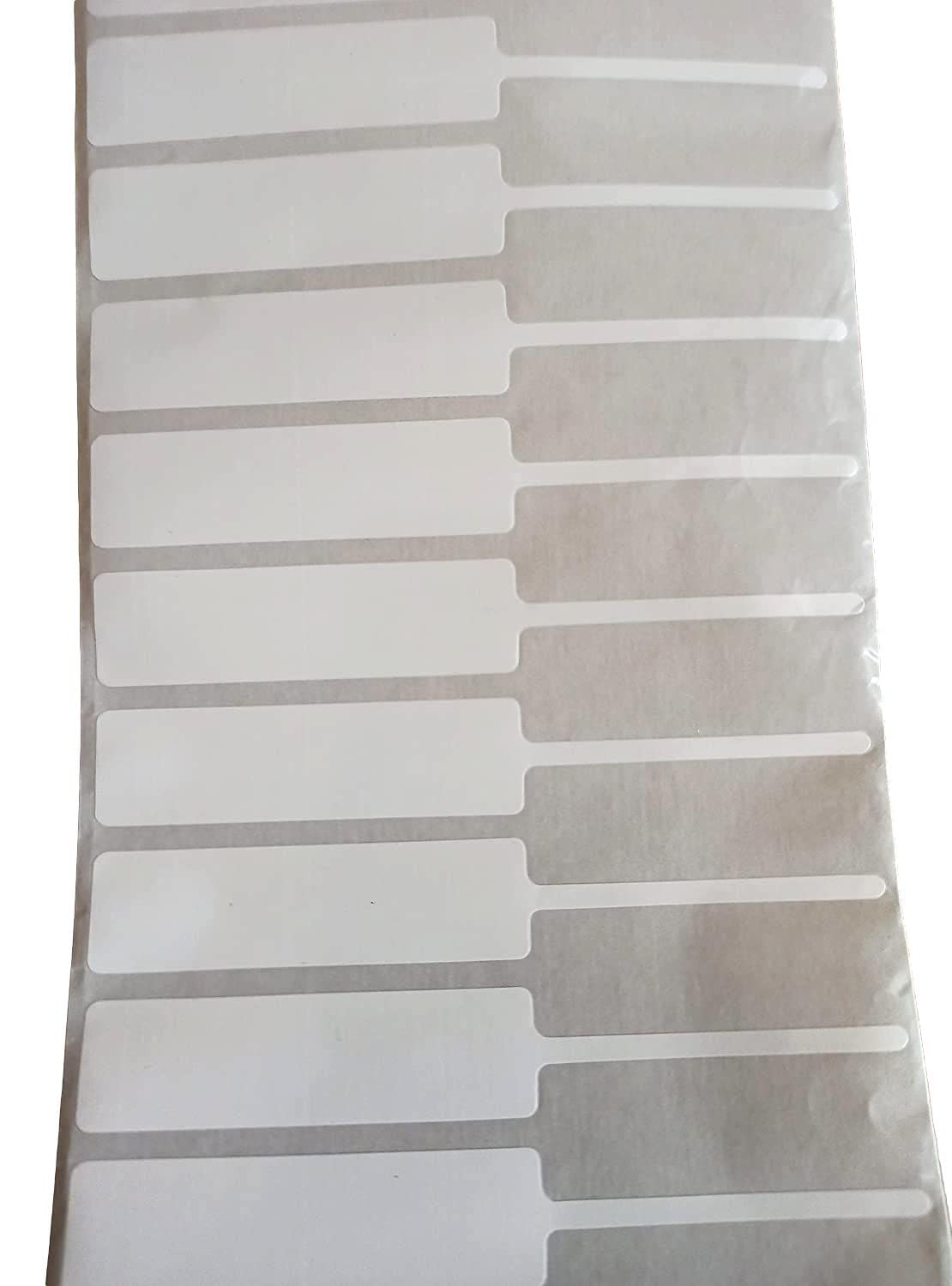100mm X 13mm Jewellery Label Tag, Printable 55mmX13mm, Partial Gum/Half Gum, White Colour, Gloss Finish, Polyester Barcode Price Stickers, 1 Roll of 2000 Labels