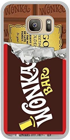 Samsung Galaxy S7 Willy Wonka Golden Ticket Chocolate Bar White Shell Cover Case,Fashion Case