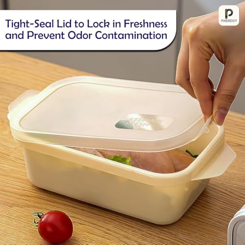 Image of TASMAX Fridge Storage Boxes, Plastic Fridge Containers, Fridge Accessories Items, (STACKMATE CONTAINER (PACK OF 6))