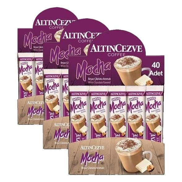Altıncezve 3ü1 Arada Üçü Bir Arada White Mocha Beyaz Çikolata Aromalı (Tek İçimlik) 17 Gr X 40 Adet (3 paketi)