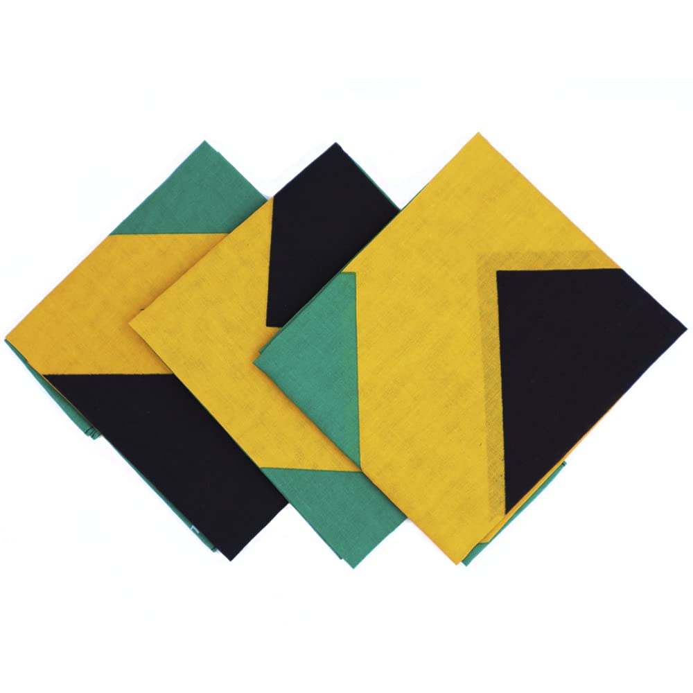 Beauty Town3 Pcs Face Flag Bandana Handkerchiefs 100% Cotton Print Multipurpose Head Wrap Scarf