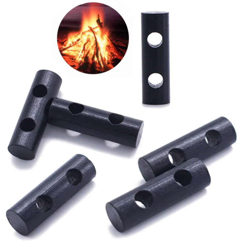 Ferrocerium Fire Starter Rod with 2 Holes, 8-Pack, 5500°F Sparks, 12000 Strikes, Black by PowKow
