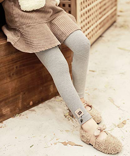 HowJoJo Girls Cotton Legging Pants Stripes Ankle Length Cartoon Tights4