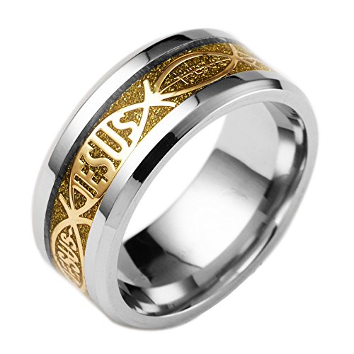 Via Mazzini No-Tarnish No-Fading Stainless Steel Glitter Design Jesus Ring For Men And Boys (Ring0743) US Size 9 (B0C5MX5K14) Amazon Price History, Amazon Price Tracker
