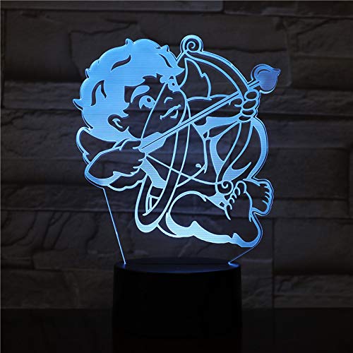 Illusion Lamp 3D Night Light Arrow of Eros 7 Colors Changing Nightlight with Smart Touch & Remote Control for Kids Or As Gifts for Women Kids