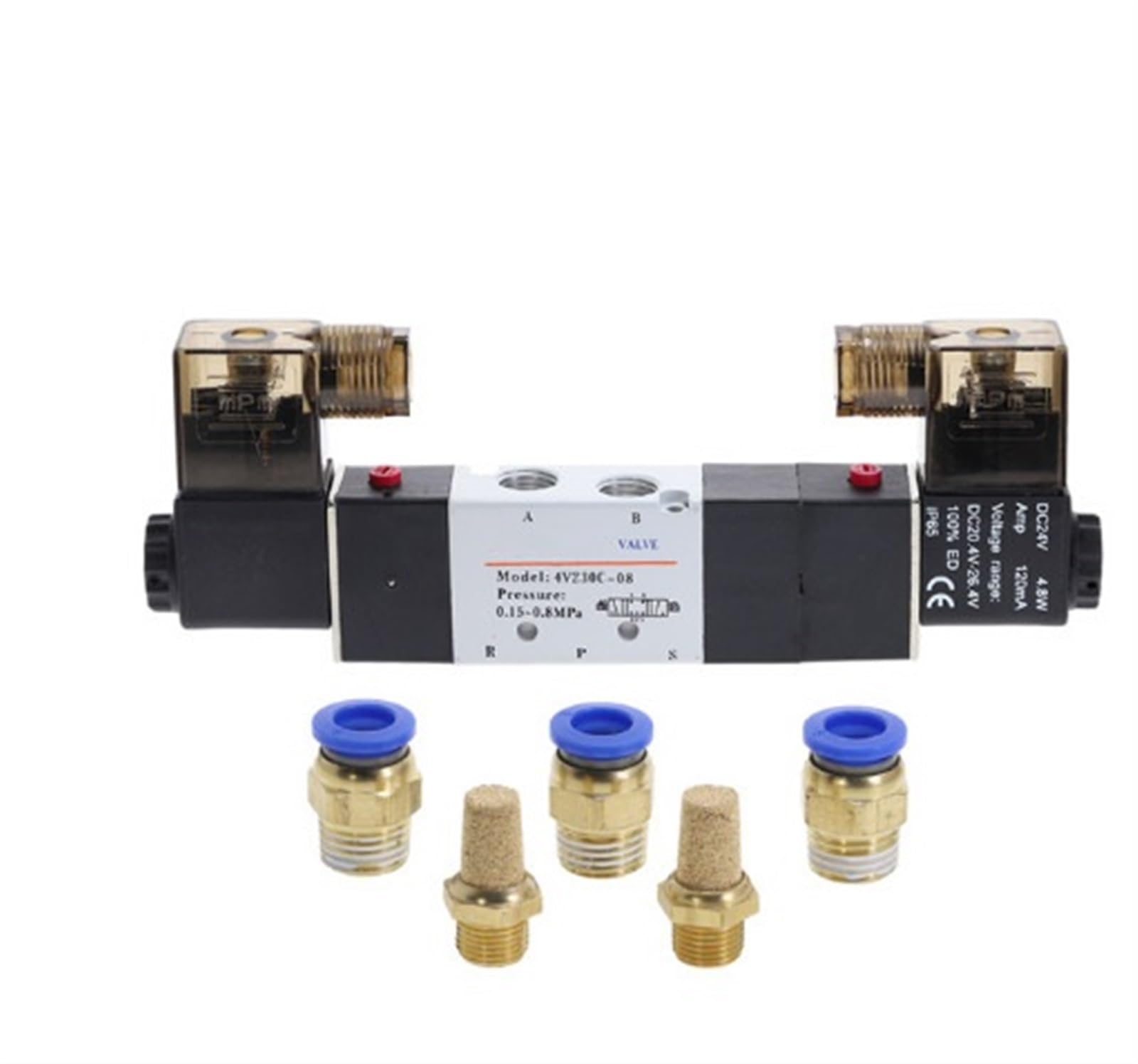 Électrovanne pneumatique 4V230-08C triple position pour un contrôle précis des vérins