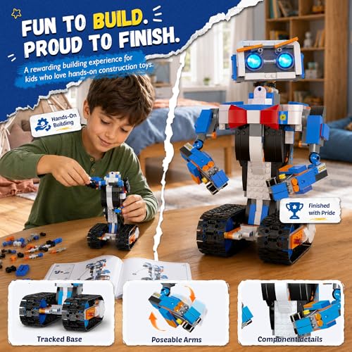 okk Robot Building Kit for Kids Ages 6-12, Remote Control STEM Coding Toy - Image 6