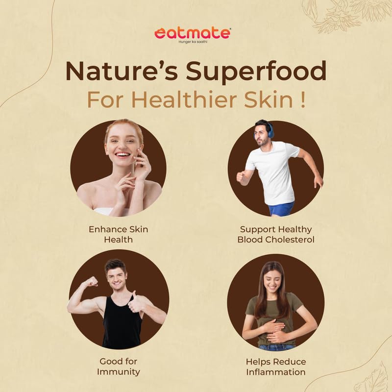 Image of Eatmate Roasted & Salted Sunflower Seeds 500g | High Fiber & Protein Rich Surajmukhi Seeds | Vitamin E & Magnesium Rich Healthy Snack | Natural Vegetarian Seeds for Eating & Daily Nutrition (500g)