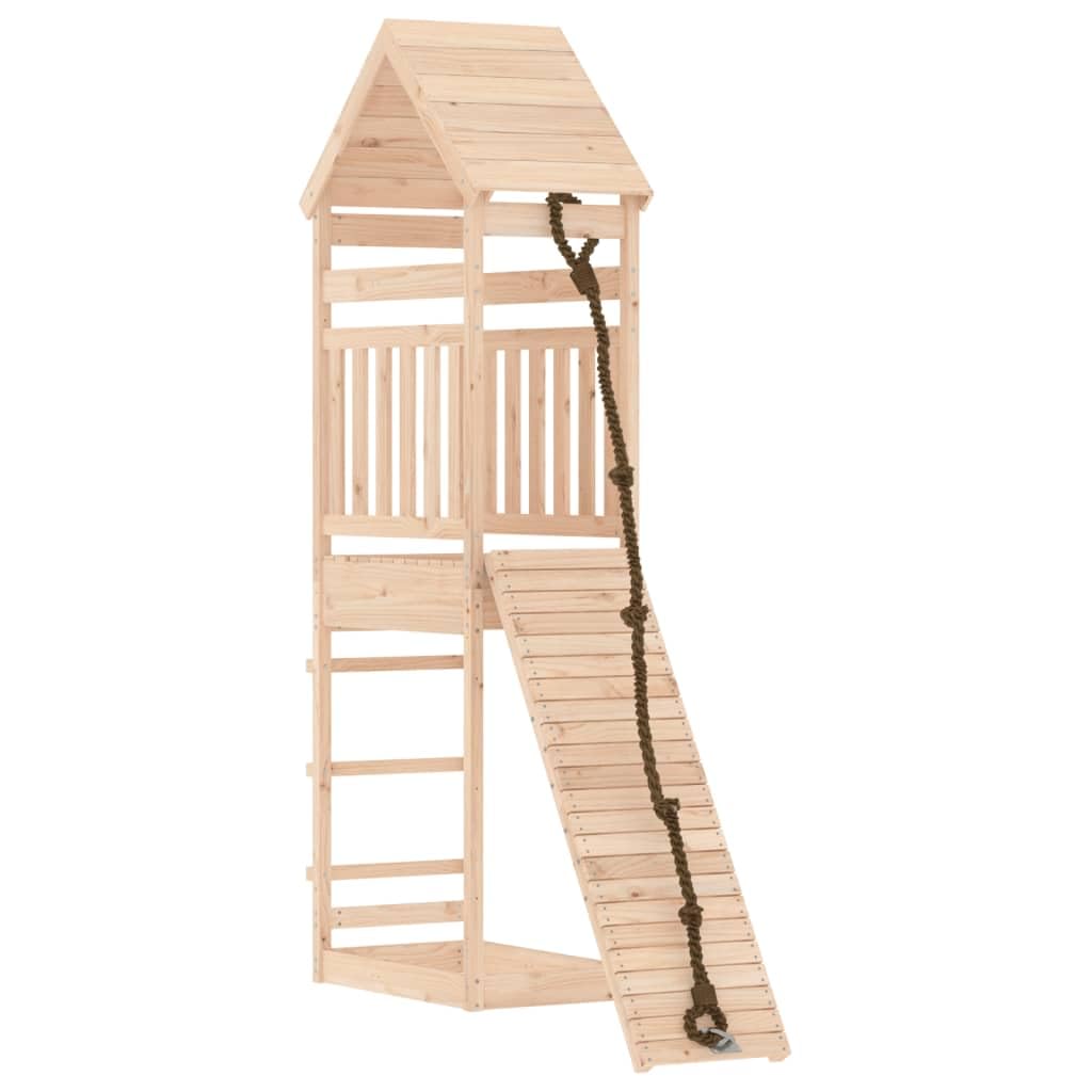 CHARMMA Playhouse Natural Pine Solid Pine Wood Large Durable,Swing Sets & Playsets-3156898