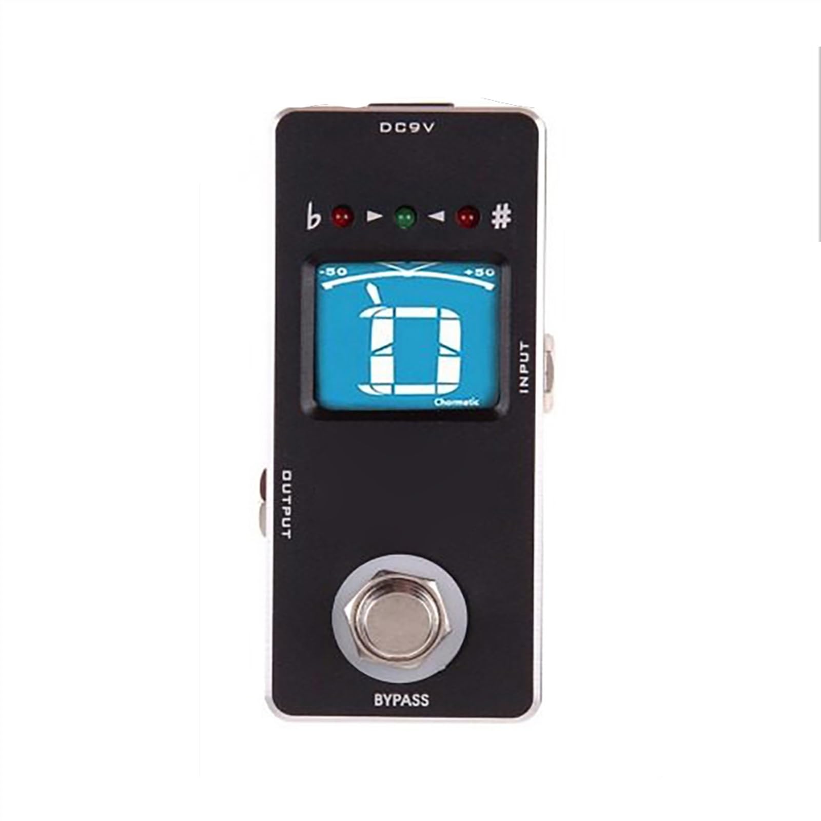 Modulationsgitarrenpedal Gitarren-Tuner, Effektpedal-Tuner, Mini-chromatisches True-Bypass-LCD-Display, Digitales Pedal-Tuner