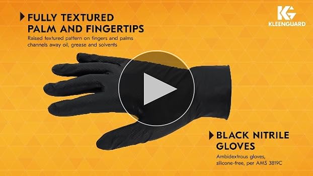 Kleenguard™ Kraken Grip Fully Textured Black Nitrile Gloves