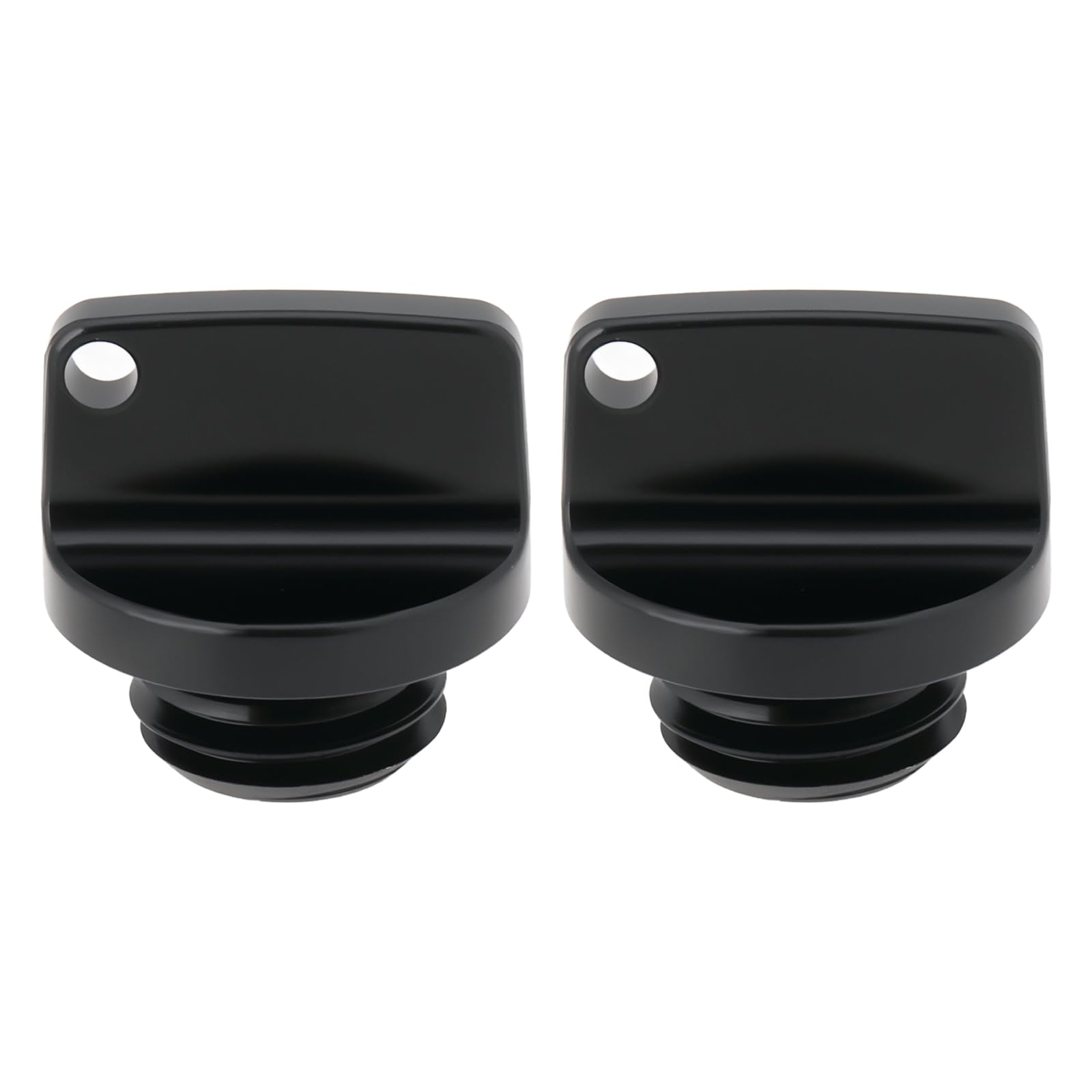 ECSiNG 2pcs Tapa Llenado Aceite Motor Motocicleta M20 X 2,5 Pieza Repuesto CNC Aluminio Tapa Tornillo Tapón Válvula Tapa de Aceite Compatible con Honda Compatible con Yamaha Negro