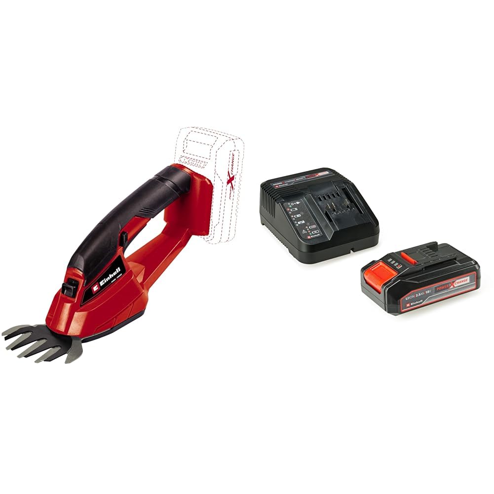 Einhell GC-CG 18/1 Li - Solo, Akülü Çit Budama ve Einhell 18V 2,5 Ah PXC Starter Kit (Başlangıç Seti)