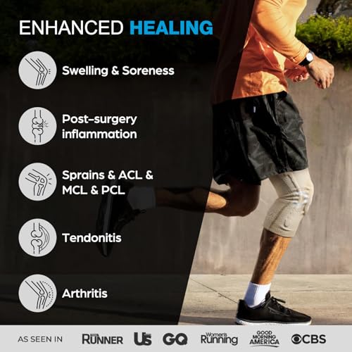 Image of NEENCA Professional Knee Brace for Pain Relief, Medical Knee Compression Sleeve, Knee Support with Horizontal Knit Tech for Meniscus Tear, ACL, Arthritis, Joint Pain, Runner, Workout