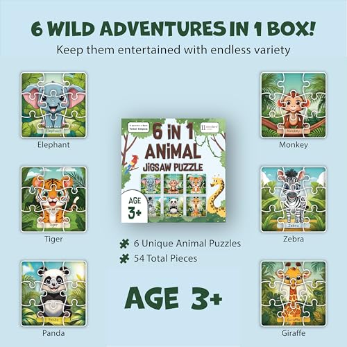Image of 11 Strokes 6 in 1 Birds Jigsaw Puzzle for Kids Age 3+ | 54 Pieces | Parrot Peacock Owl Flamingo Toucan Eagle | Premium MDF | Educational Toy
