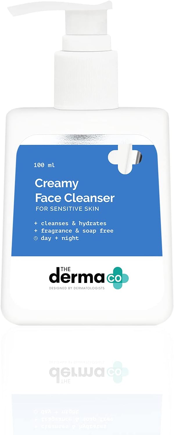 The Derma Co Creamy Cleanser for Sensitive Skin 100 ml