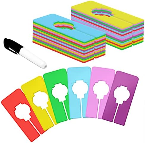 30 PCS Closet Rack Dividers, 6 Colors Rectangular Clothing Hanger...