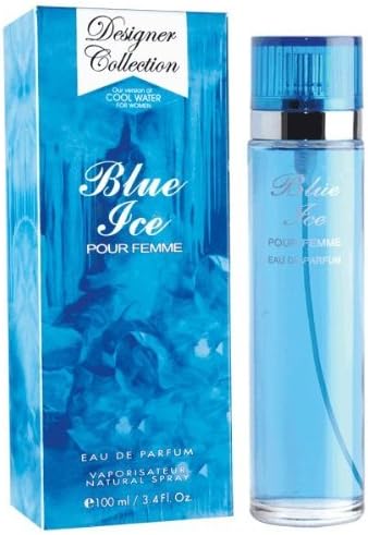 Blue Ice Eau de Parfum 3.4 Fl Oz / 100 mL Our Version of Cool Water for Women by Davidoff