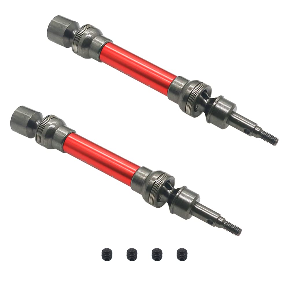 RCAWD ARRMA 3S Drive Shaft set,Front/Rear Drive Shafts for 1/10 ARRMA 3s & Mega Vorteks Senton Granite old Big Rock Upgrades Parts 2pcs (Red) - Image 4