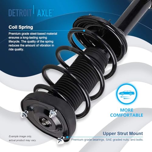 Image of Detroit Axle - Rear Steering Knuckles & Hub Bearings Struts Shocks Sway Bars Kit Replacement for 2003-2005 Subaru Forester - 8pc Set
