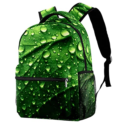 Sac à dos de voyage imprimé gouttes d'eau avec porte-bouteille ergonomique